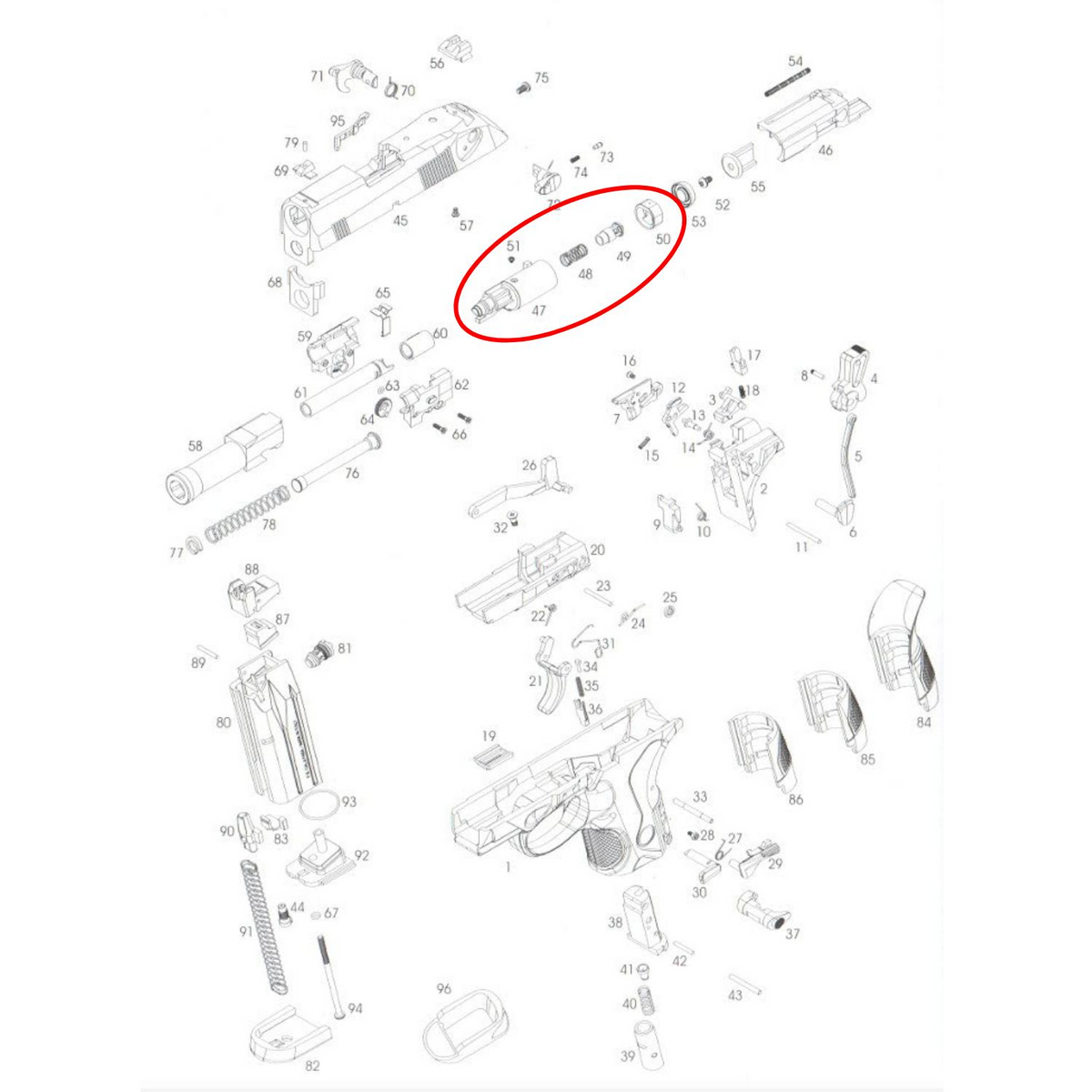 We Bulldog Compact Nozzle Parça No #47-51 ( Small )