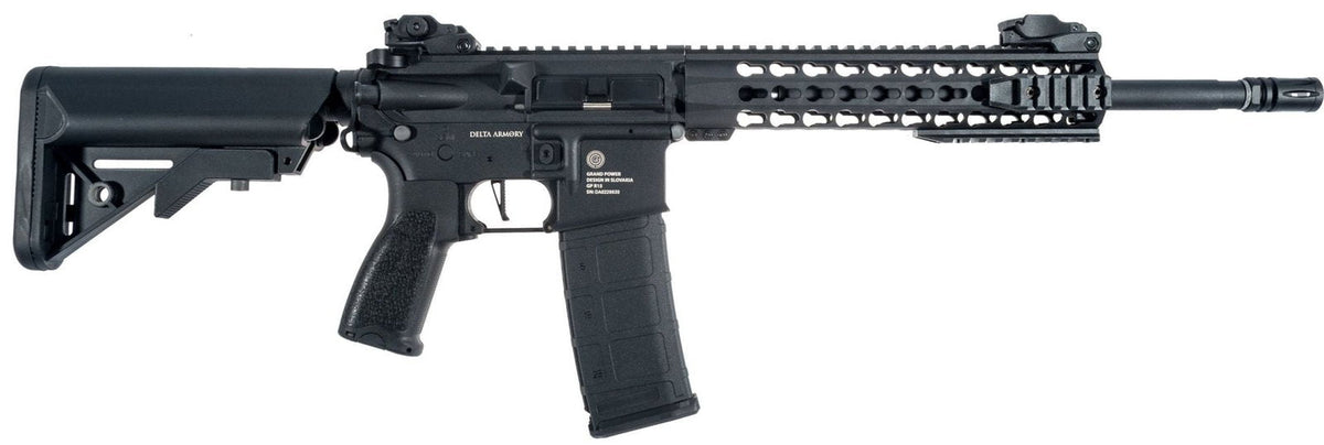 Delta Armory Grand Power AR15 KeyMod 10'' Charlie PIL SARJ SET Airsoft Tüfek / Siyah DA-GP-C04