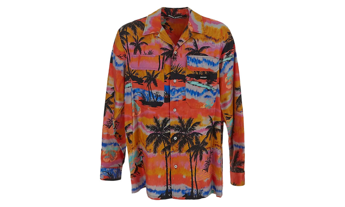 Psychedelic Palms Shirt "Fuchsia/Multicolor" PMGE022F23FAB0013284