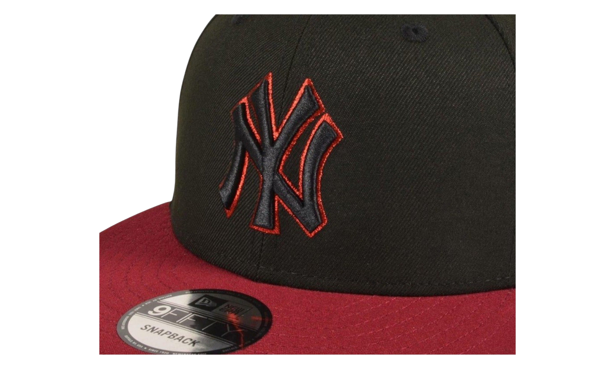 New York Yankees Pro Pinch Snapback Hat "Black / Red" HP20752 NYYBLCK