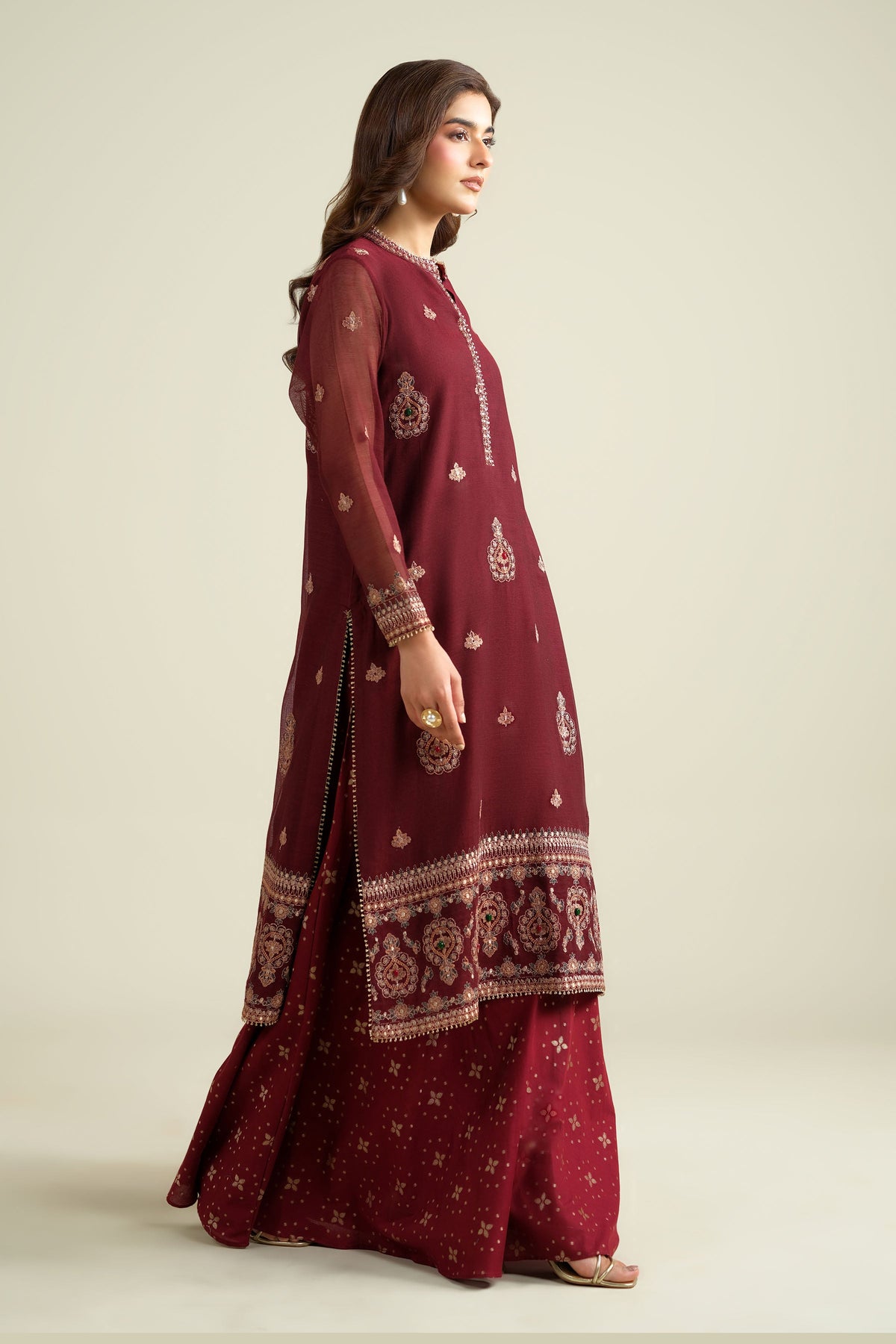 KHADI NET | EMBROIDERED