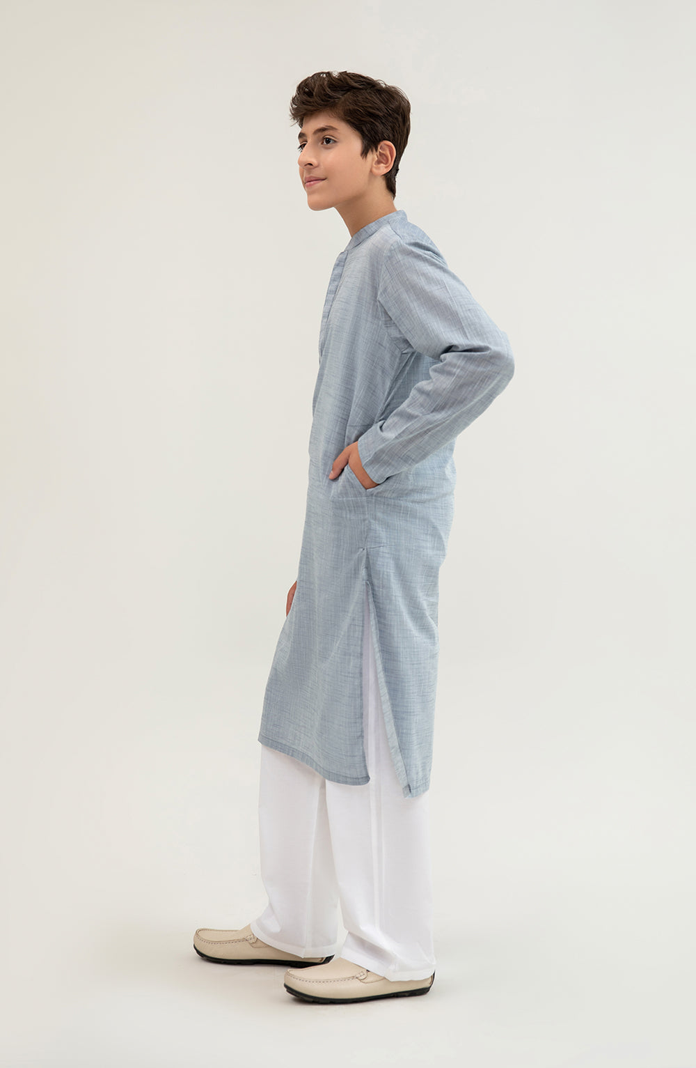Boys Hidden Placket Kurta - SBK701125