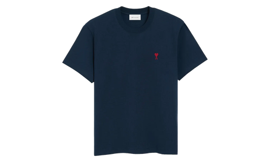 Cotton T-shirt With Ami de Coeur "Blue" H26BFUTS035724