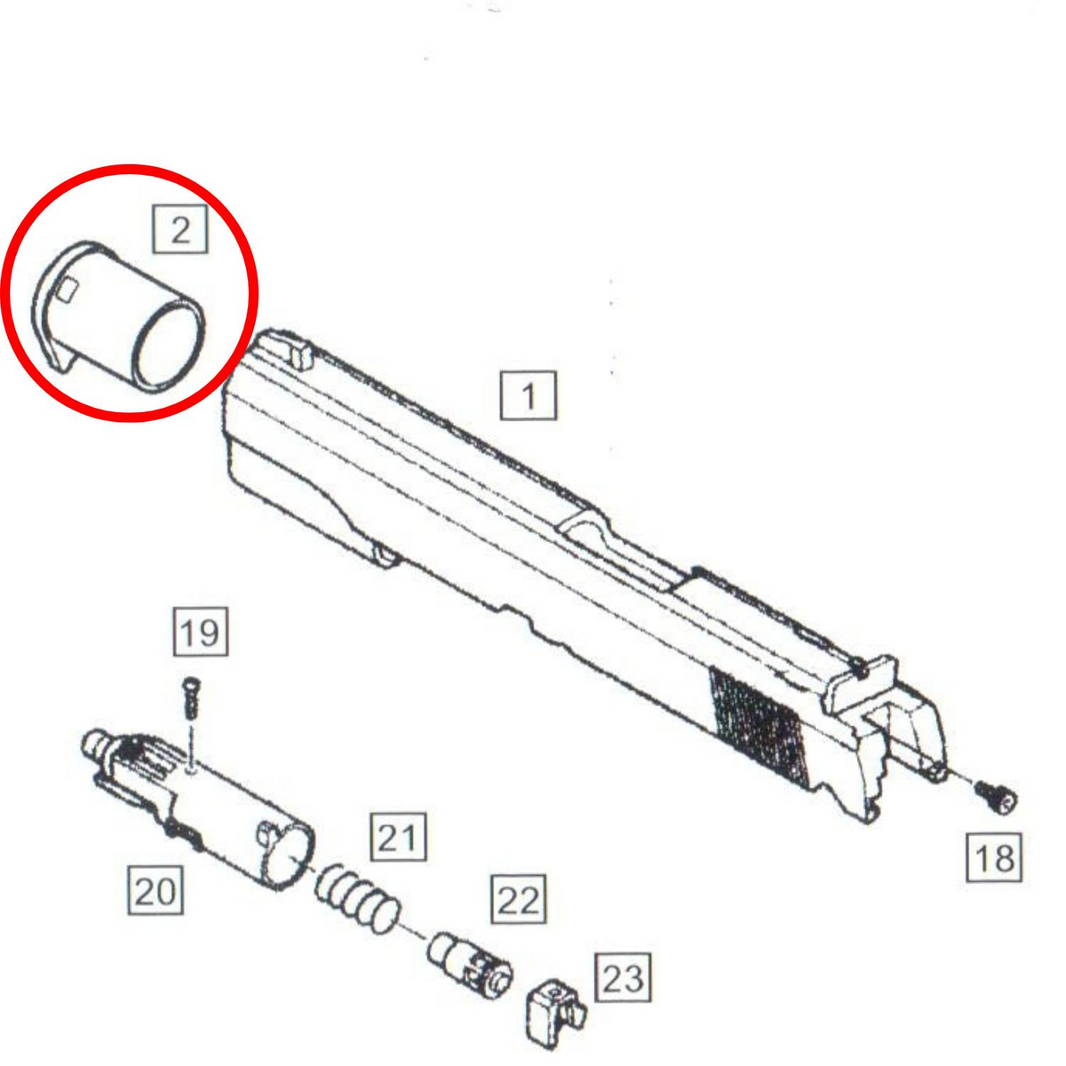 We 1911 Bushing Outer Barrel Silver Parts No #2