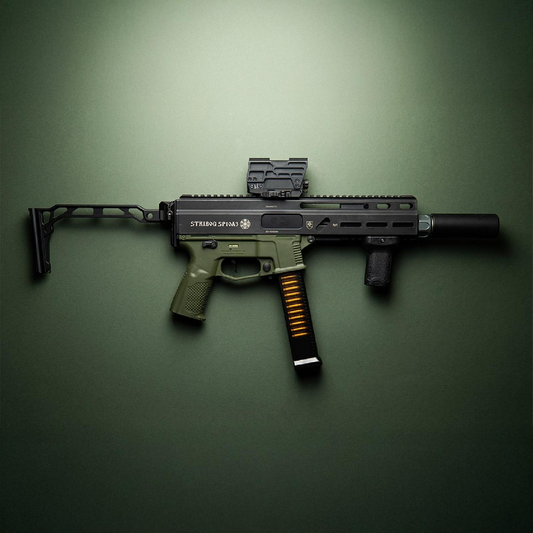 Delta Armory STRIBOG SP10A3 Yeşil UPGRADE Charlie Airsoft Tufek & Dipçik Setli