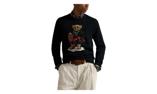 Button Polo Bear Sweater "Black" 710982140001