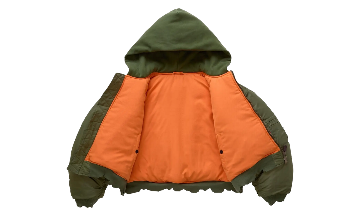 Hooded Bomber Jacket "Army Green" GV073