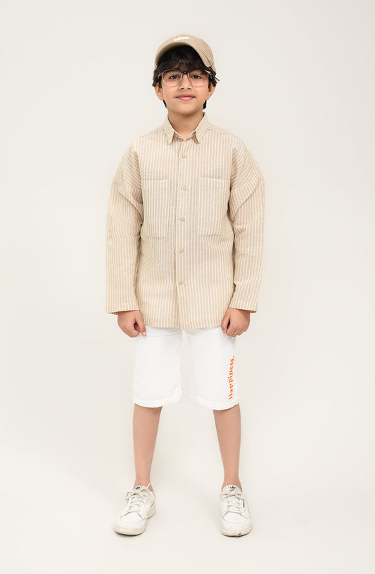 Boys Oversized Striper Shirt - BW708125