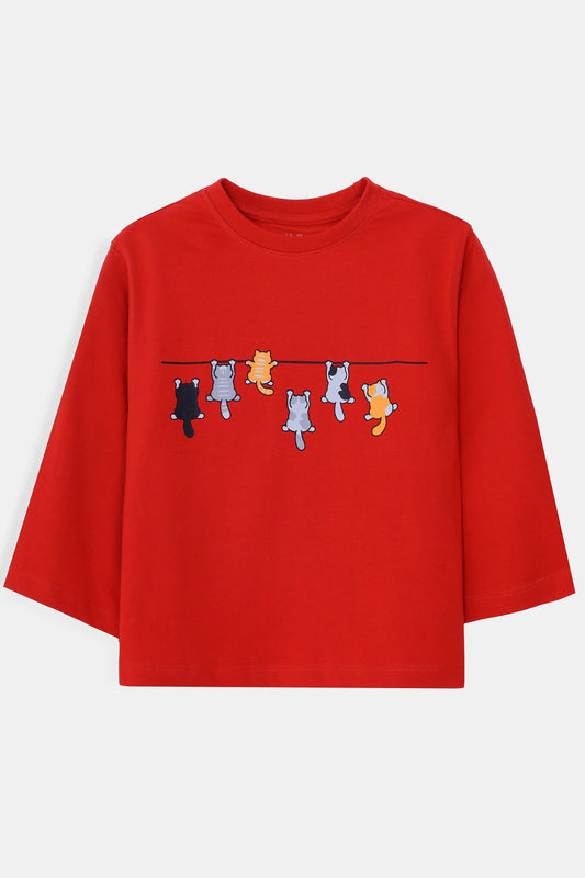 Cat Graphic Tee - GKT667426