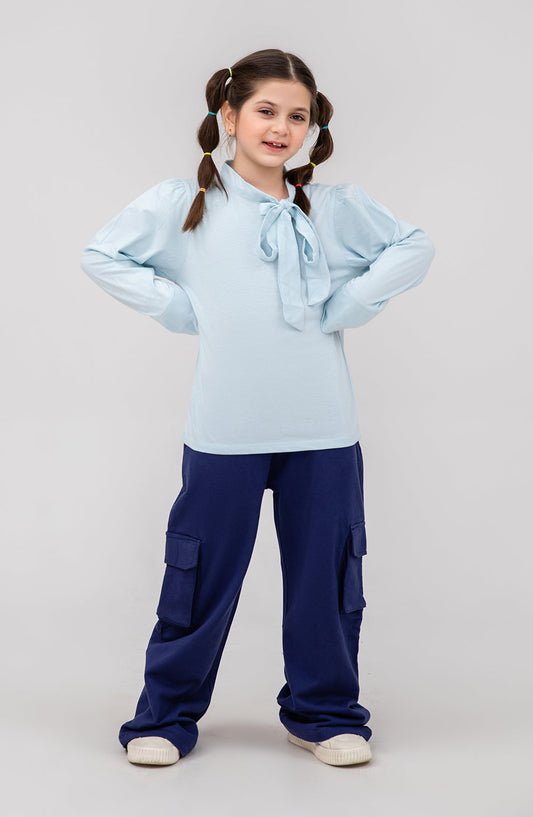 Girl Basic Shirt With Tie - GKT703125