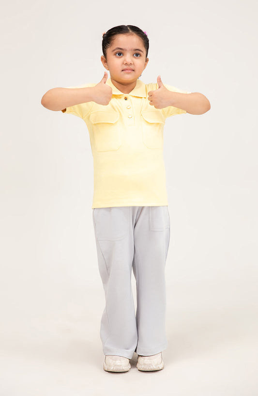 Girl Short Sleeve Polo With Patch - GKT706125