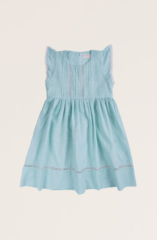 Girls Jacquard Laced Dress - IGWD716325
