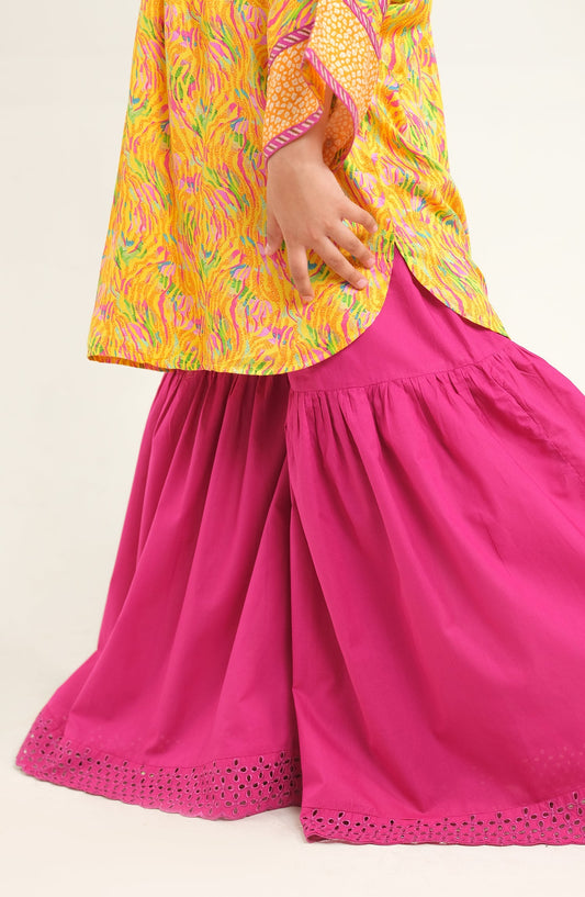 Girl Pink Gharara 1 Piece - LCP626424