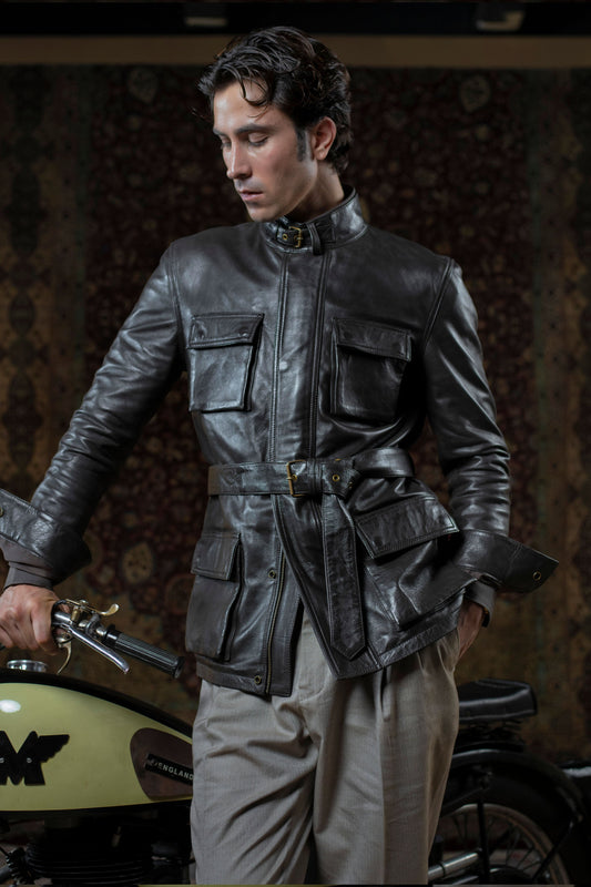 Premium Leather Biker Jacket - SLJ400426