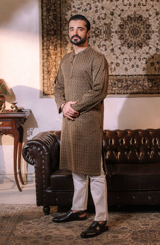 Men's Embroidered Kurta - SMK703125