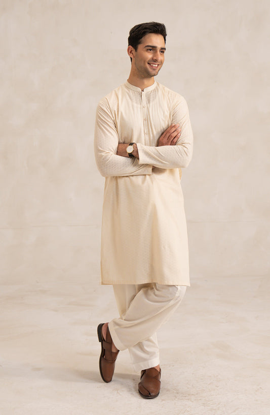 Men's Jacquard Kurta - SMK720B125