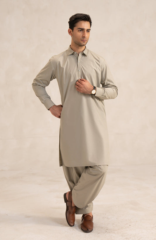 Men's Band Collar Suit - SMS804225-band collar-shoot issue