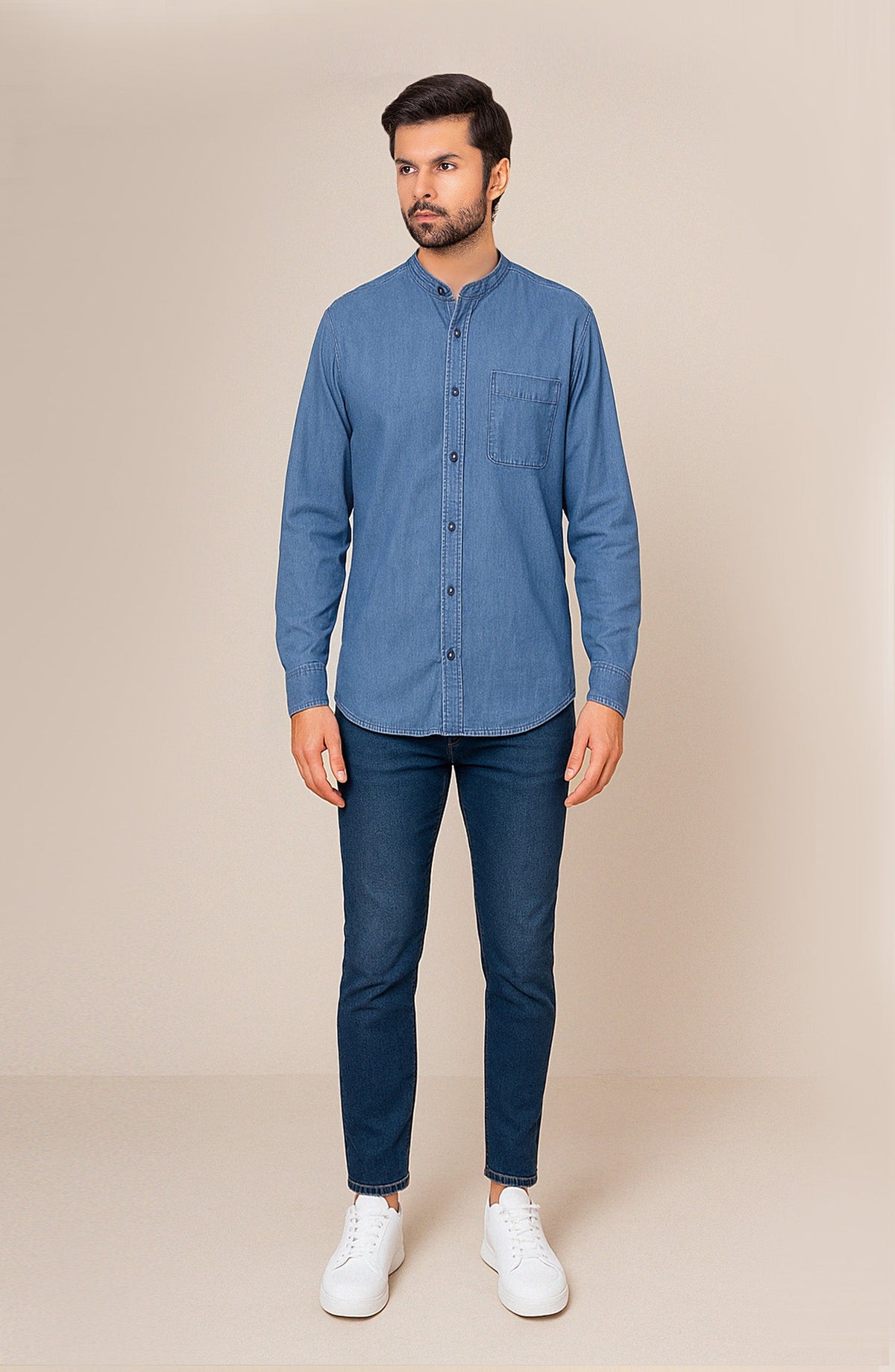 Men's Denim Shirt - SWS704125