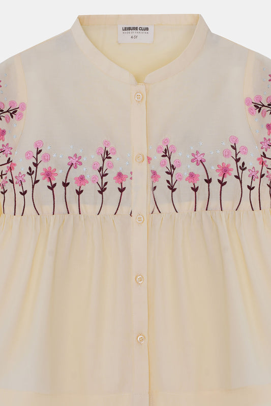 Dyed & Embroidered Blouse - TGBL-301426