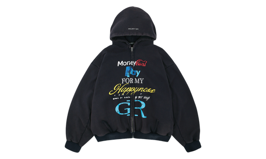 Project G/R Happiness Zip-Up Hoodie "Navy" PGR003