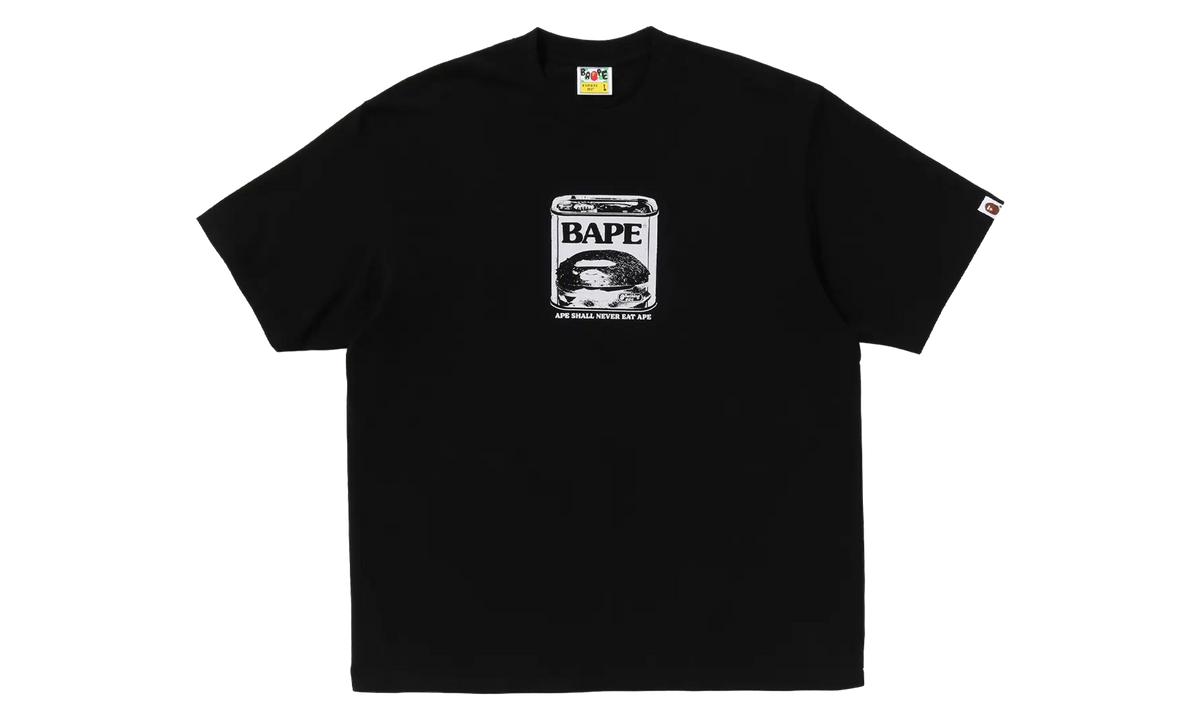 Can Food Bape Logo Relaxed Fit Tee "Black" 001TEL801336MBLK