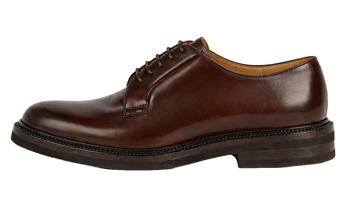 Leather Derby Shoes "Mud" BRUN2339