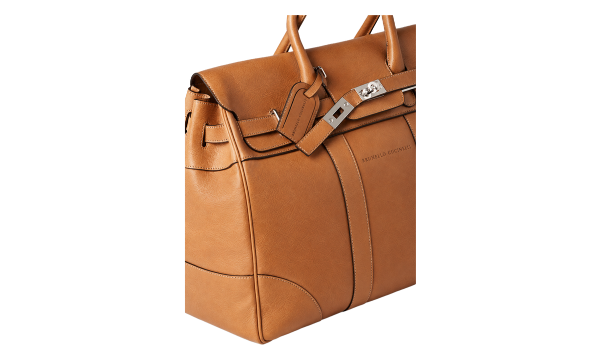 Leather Large Bag "Natural" BRUN2340