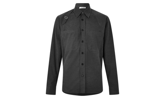 Harness Flannel Overshirt "Charcoal" 814736QSABR1058