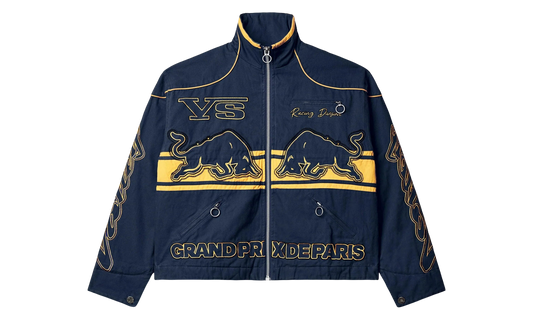 Sport Racing Zip Up Hoodie "Navy" VAL444