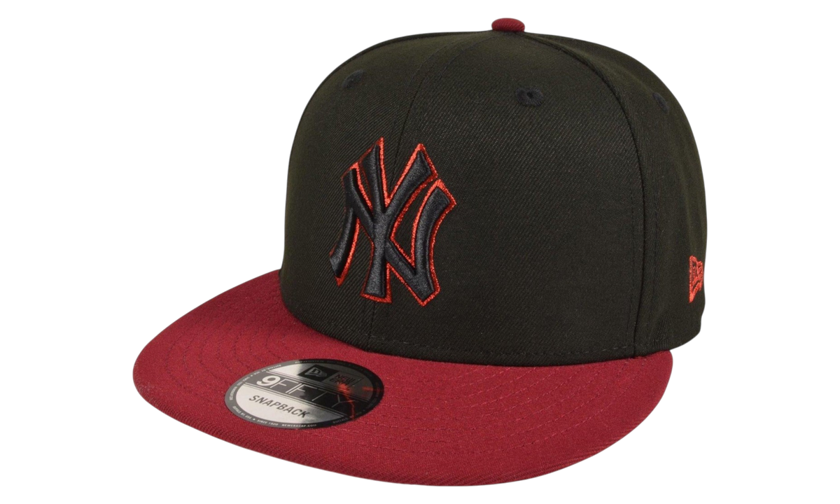 New York Yankees Pro Pinch Snapback Hat "Black / Red" HP20752 NYYBLCK