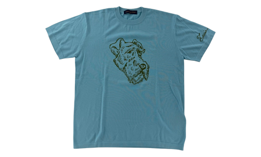 Dog Embroidery Knit Tee "Blue" 516E57EA
