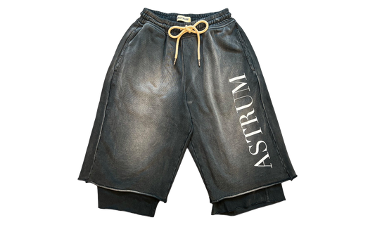 Double Layer 3QTR Sweatshort "Rust Black" AST040