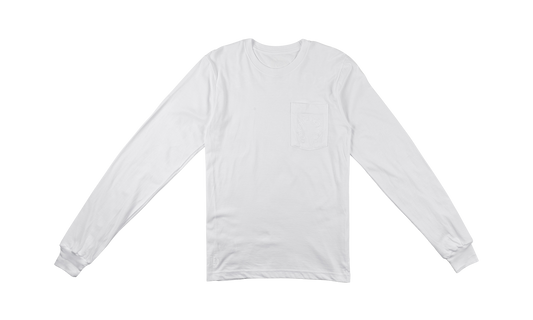 Floral USA Pocket L/S Shirt "White" CHRM1916