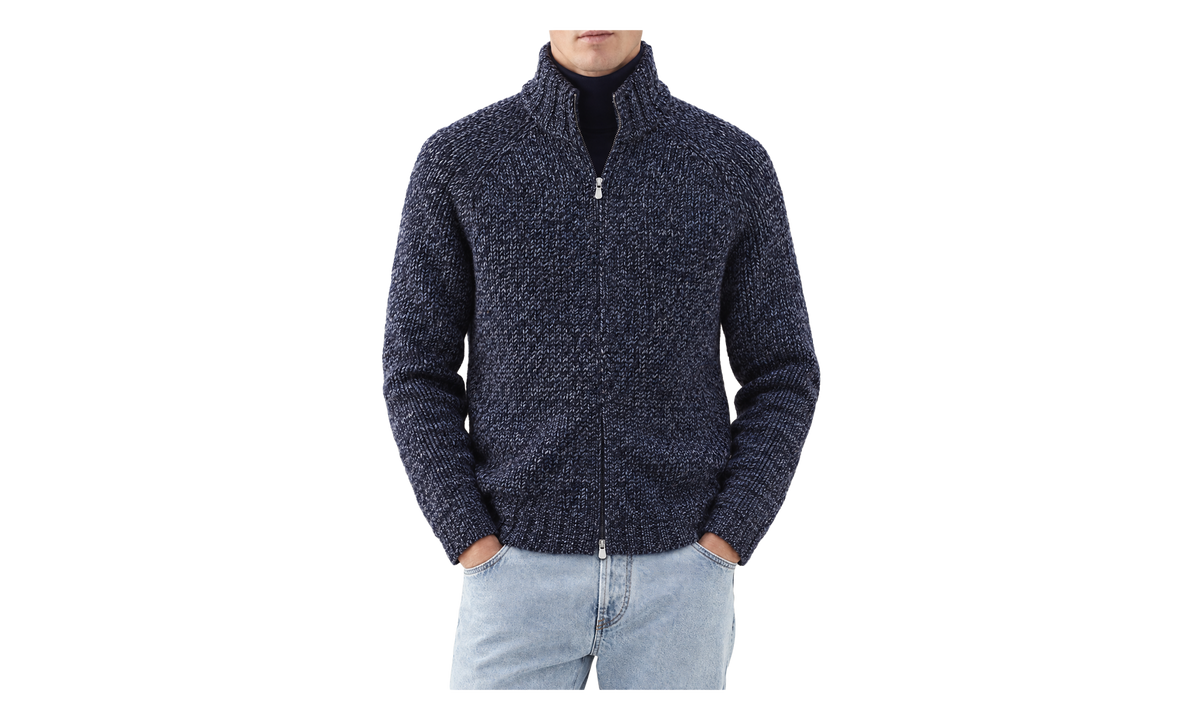 Wool Silk Sweater "Blue" BRUN2251