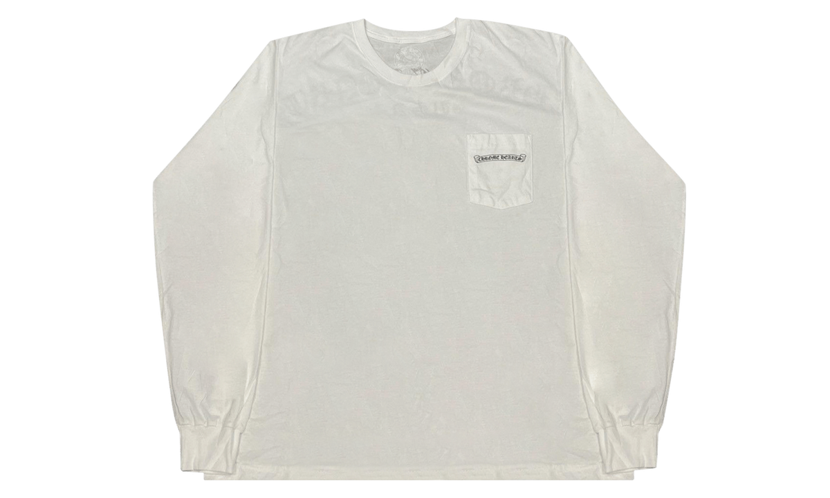 Scroll Logo Pocket Long-Sleeve Tee "White" CHRM1926